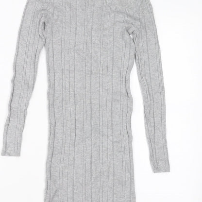 Primark Womens Grey   Pullover Jumper Size 6  - stretch fabric
