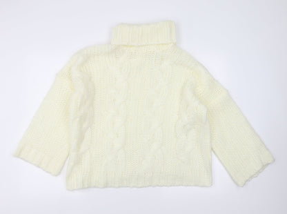 Additional front view of Missguided women’s yellow jumper, size UK 6