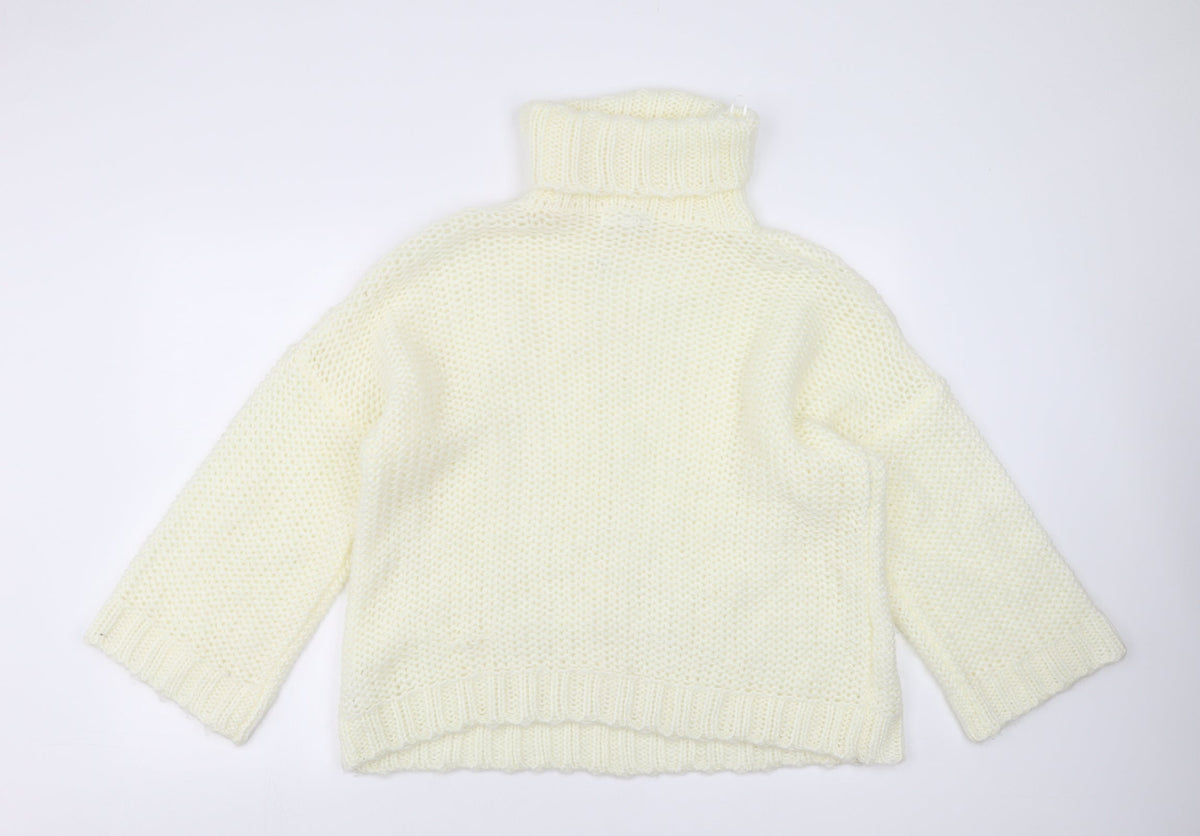 Back view of Missguided women’s yellow jumper, size UK 6