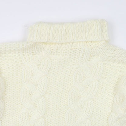 Close-up detail of Missguided women’s yellow jumper, size UK 6