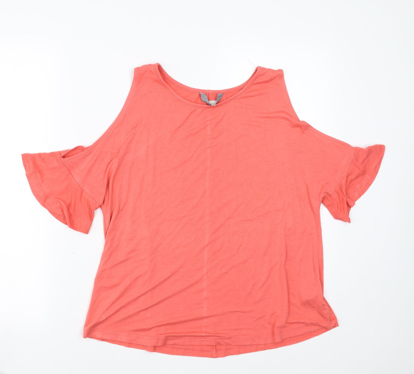 Peacocks Womens Pink   Basic Blouse Size 12  - cold Shoulder