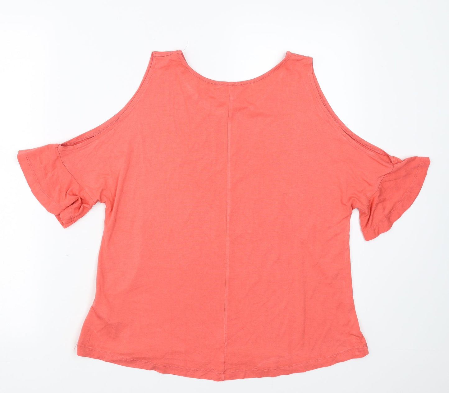 Peacocks Womens Pink   Basic Blouse Size 12  - cold Shoulder