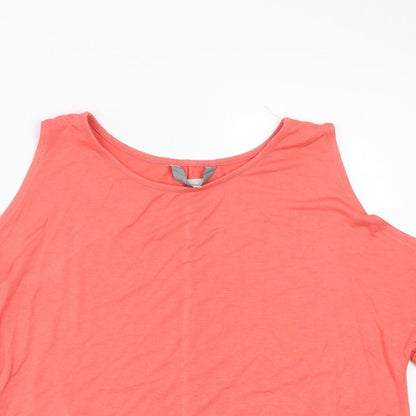 Peacocks Womens Pink   Basic Blouse Size 12  - cold Shoulder