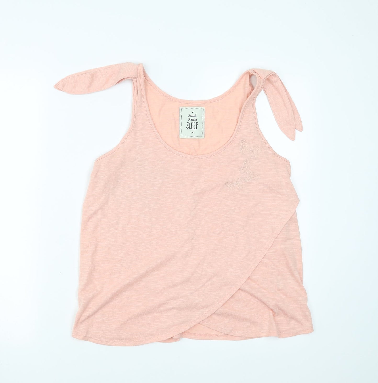 Snuggle Dream sleep Womens Pink Solid  Top Pyjama Top Size M  - butterflies