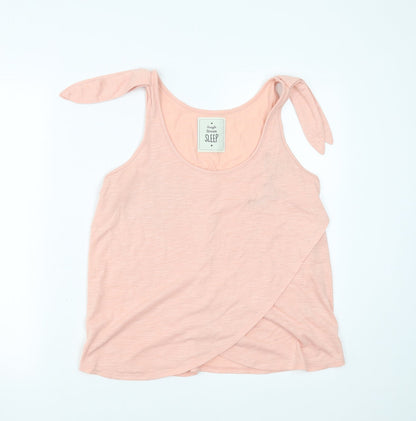 Snuggle Dream sleep Womens Pink Solid  Top Pyjama Top Size M  - butterflies