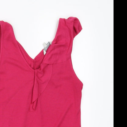 Womens UK Size 12 Peacocks Pink Basic Blouse