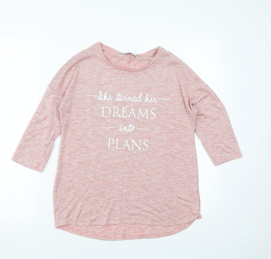 Additional front view of Papaya women’s pink jumper, size UK 10, - dreams into plans
