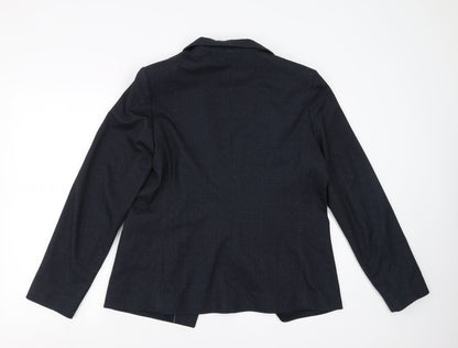 NEXT Womens Blue Striped  Jacket Suit Jacket Size 16