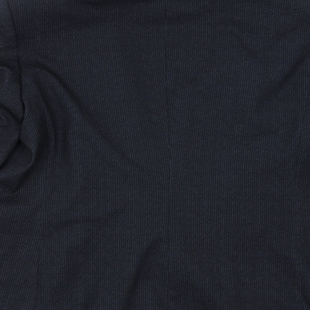 NEXT Womens Blue Striped  Jacket Suit Jacket Size 16