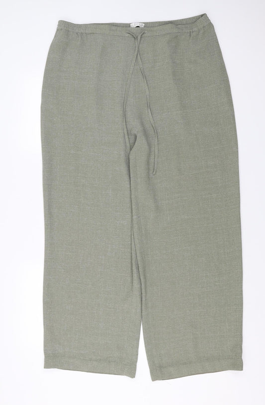 Womens UK Size 20 Platinum Regular Fit  Green Trousers