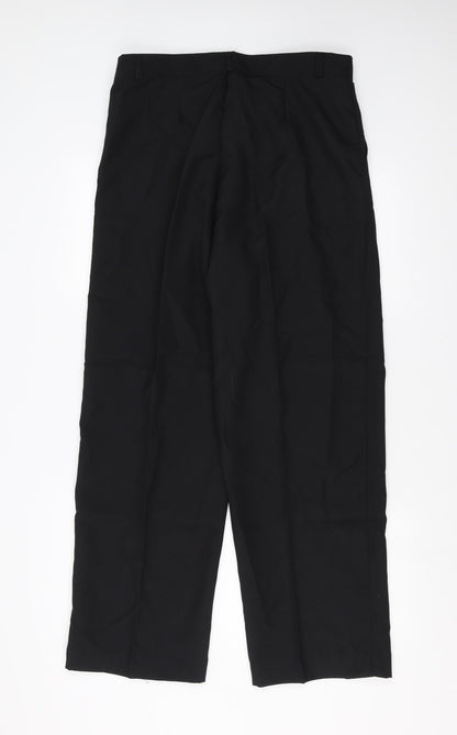 Womens UK Size 16 Preworn Regular Fit  Black Trousers