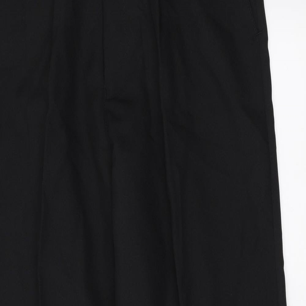 Womens UK Size 16 Preworn Regular Fit  Black Trousers