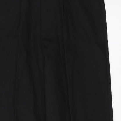 Womens UK Size 16 Preworn Regular Fit  Black Trousers