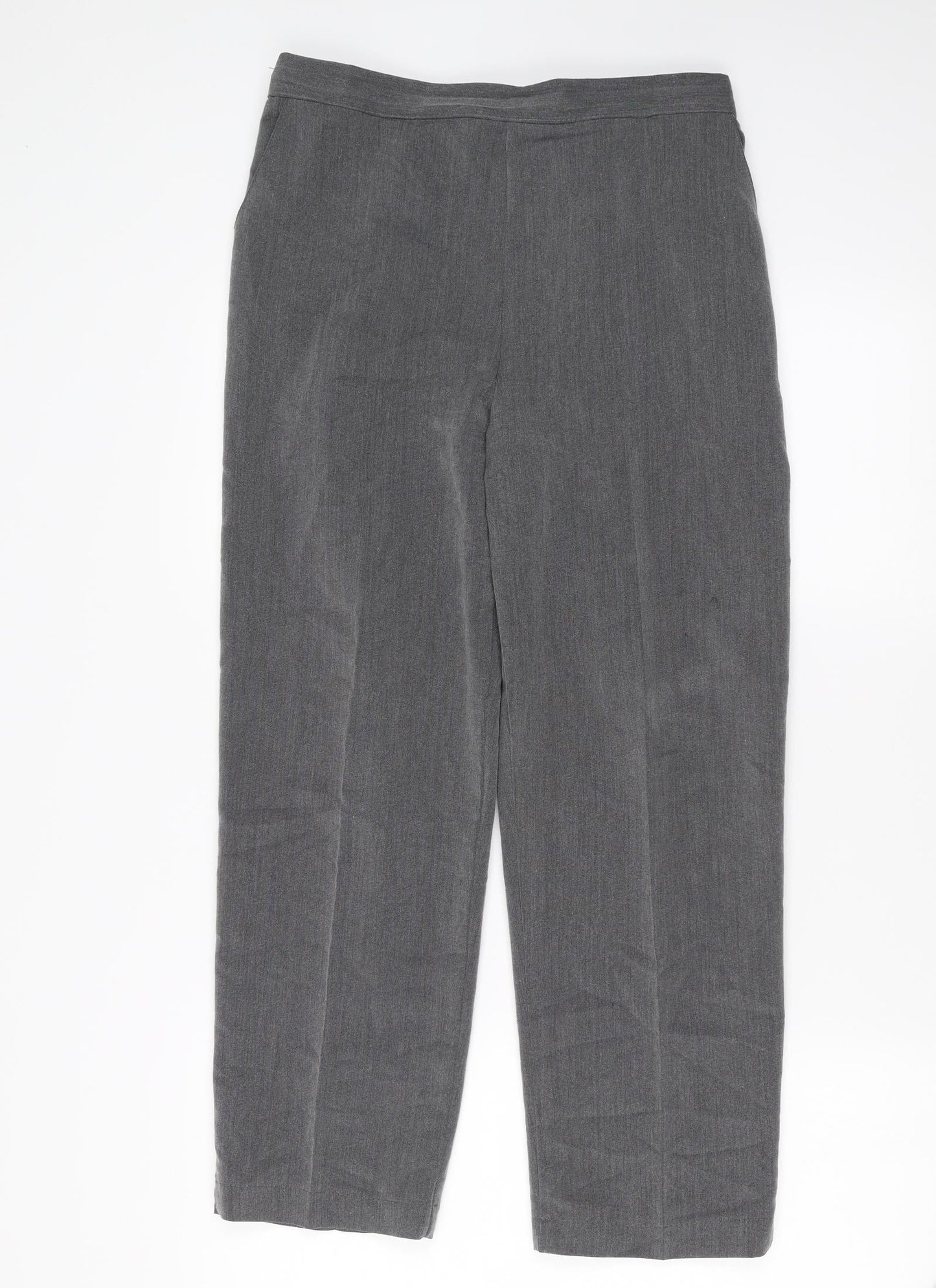 Womens UK Size 14 Preworn Regular Fit  Grey Trousers