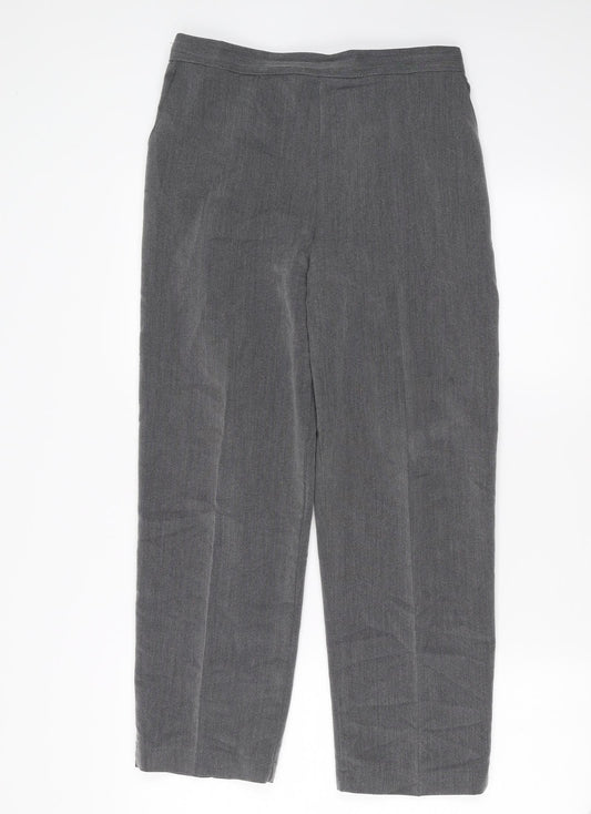 Womens UK Size 14 Preworn Regular Fit  Grey Trousers