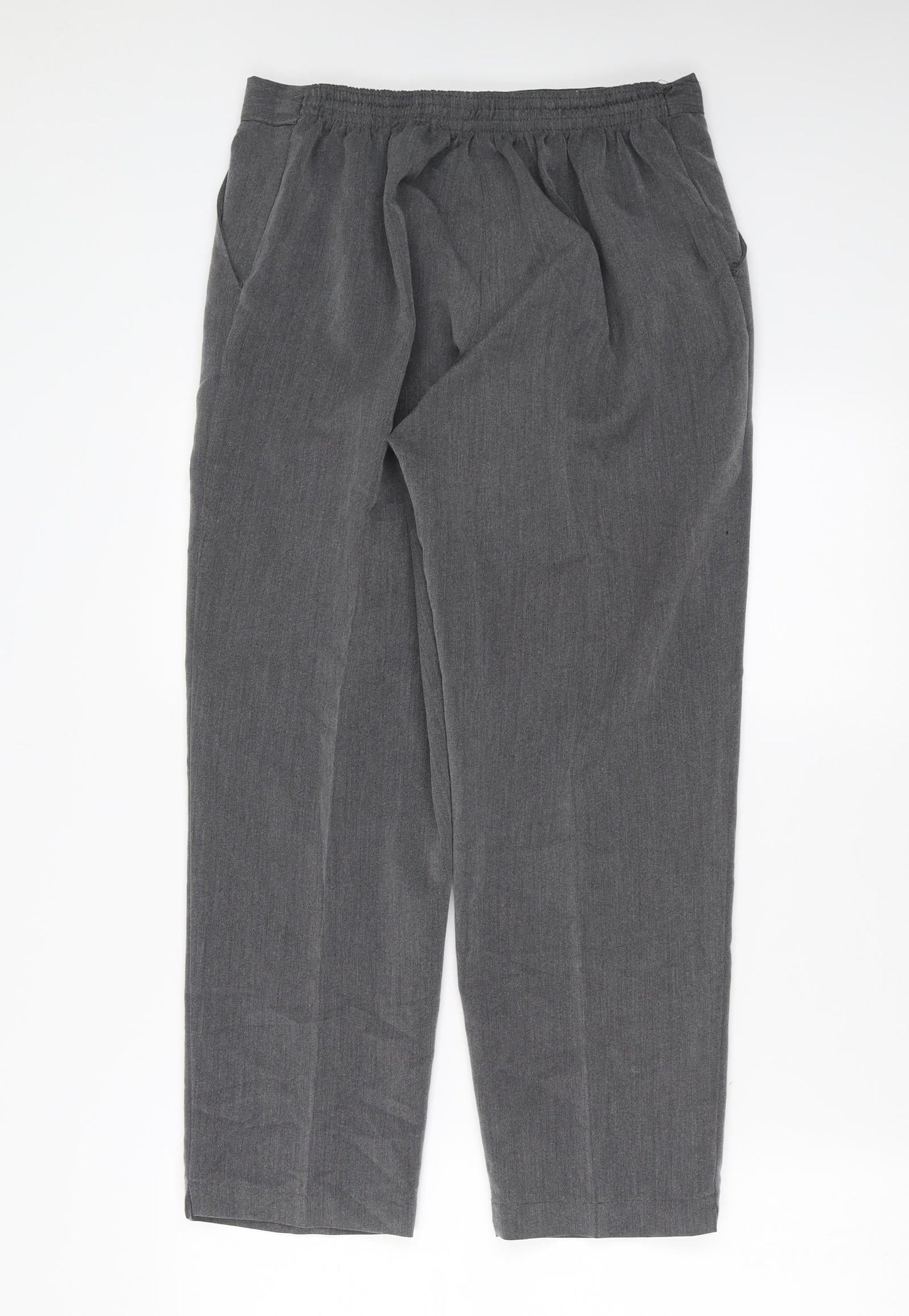 Womens UK Size 14 Preworn Regular Fit  Grey Trousers