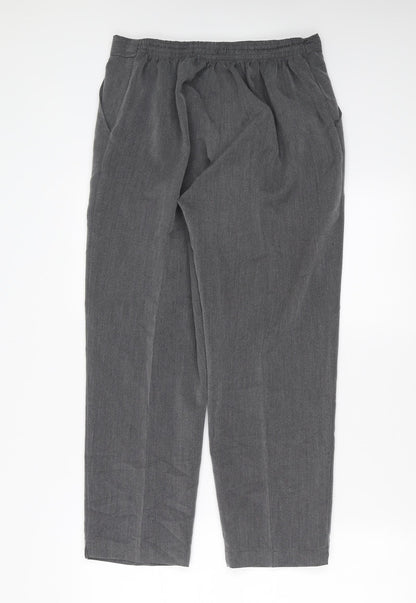 Womens UK Size 14 Preworn Regular Fit  Grey Trousers