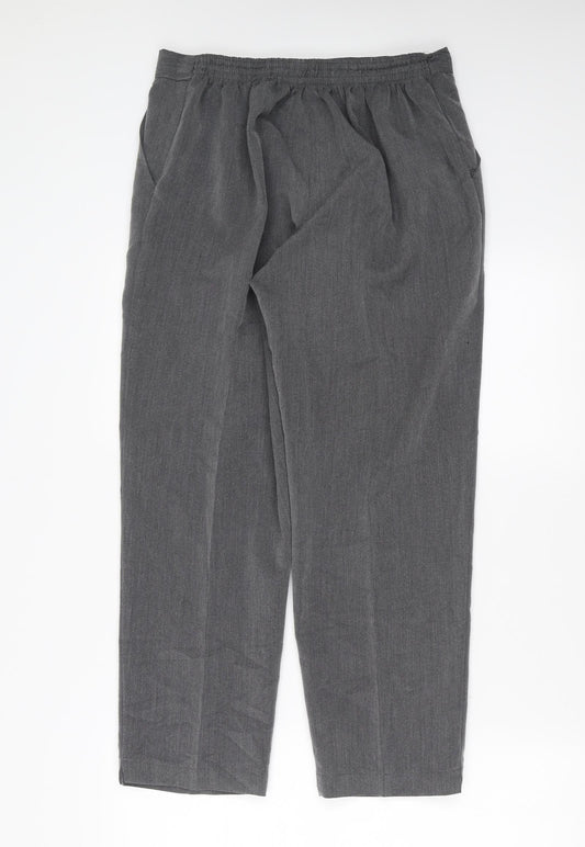 Womens UK Size 14 Preworn Regular Fit  Grey Trousers
