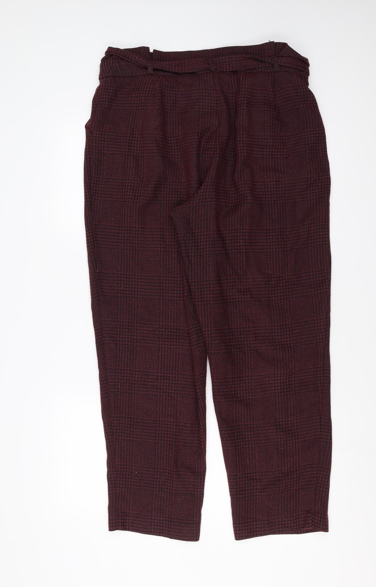 New Look Womens Purple Houndstooth  Trousers  Size 16 L28 in