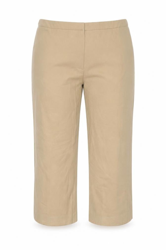Womens UK Size 20 Agenda Regular Fit Cropped Beige Trousers