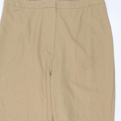 Womens UK Size 20 Agenda Regular Fit Cropped Beige Trousers