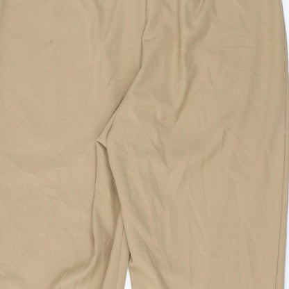 Womens UK Size 20 Agenda Regular Fit Cropped Beige Trousers