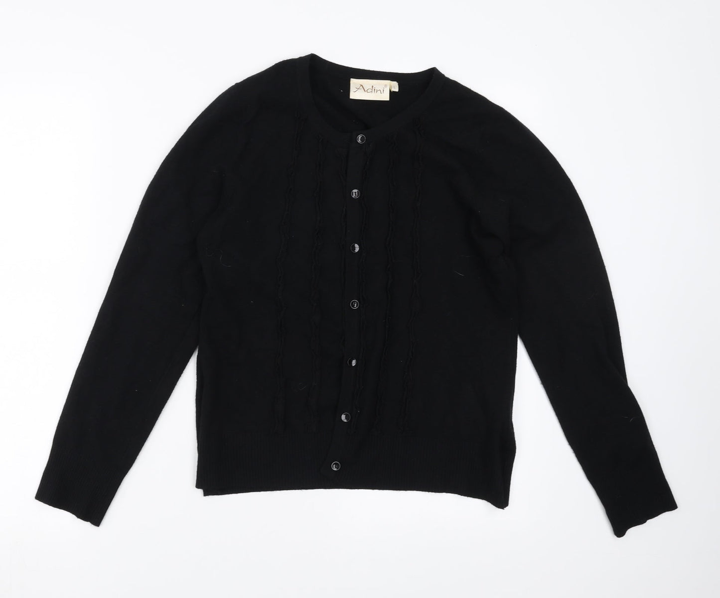 Adini Womens Black   Cardigan Jumper Size L