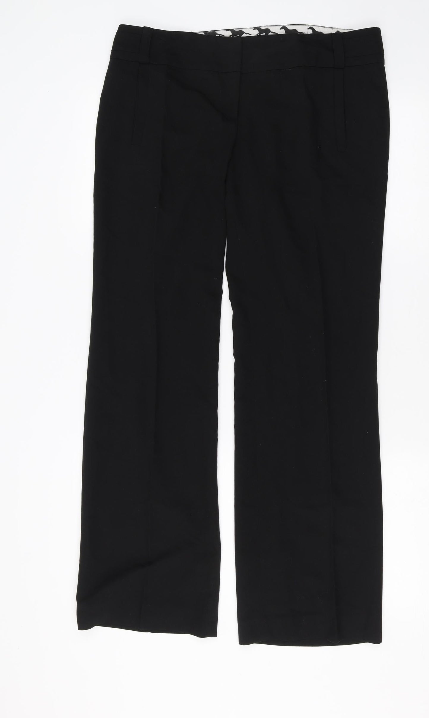 Womens UK Size 12 River Island Regular Fit  Black Trousers