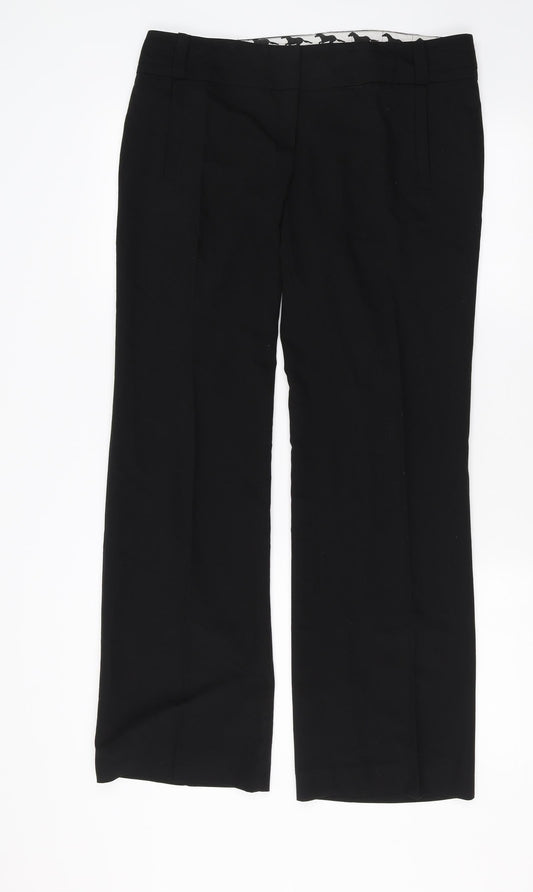 Womens UK Size 12 River Island Regular Fit  Black Trousers