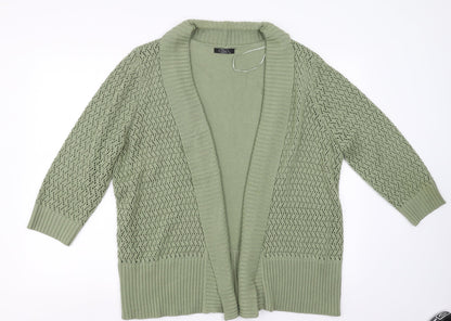 BM collection Womens Green   Cardigan Jumper Size XL