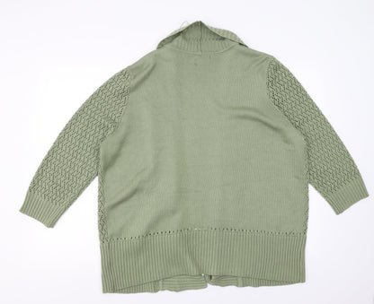 BM collection Womens Green   Cardigan Jumper Size XL