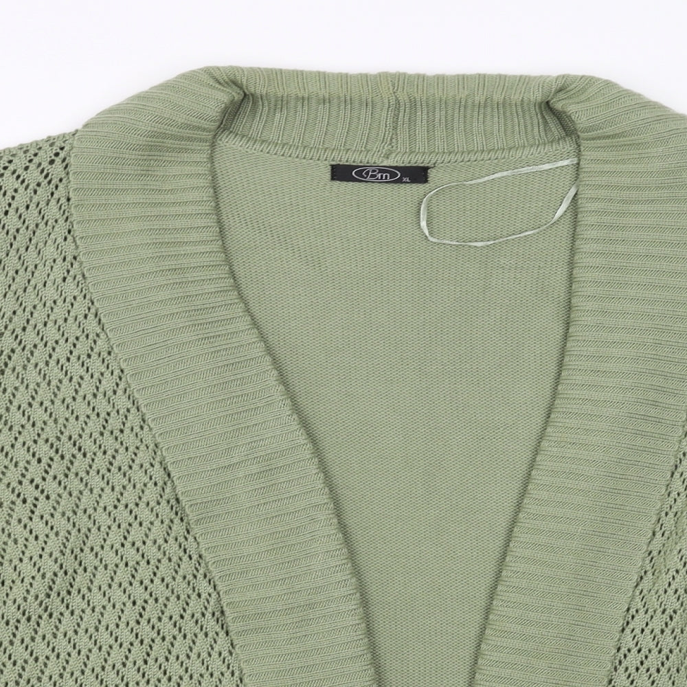 BM collection Womens Green   Cardigan Jumper Size XL