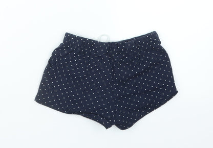 H&M Girls Blue Polka Dot  Boyfriend Shorts Size 6 Years