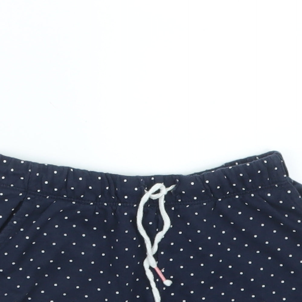 H&M Girls Blue Polka Dot  Boyfriend Shorts Size 6 Years
