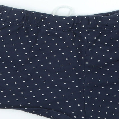 H&M Girls Blue Polka Dot  Boyfriend Shorts Size 6 Years