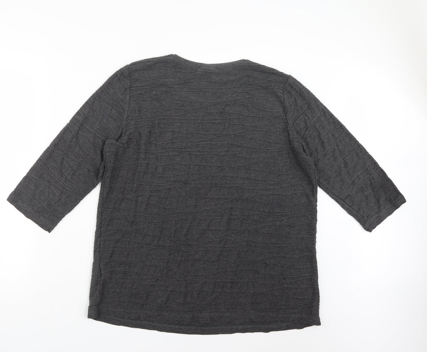 Womens UK Size XL Canda Grey Basic T-Shirt