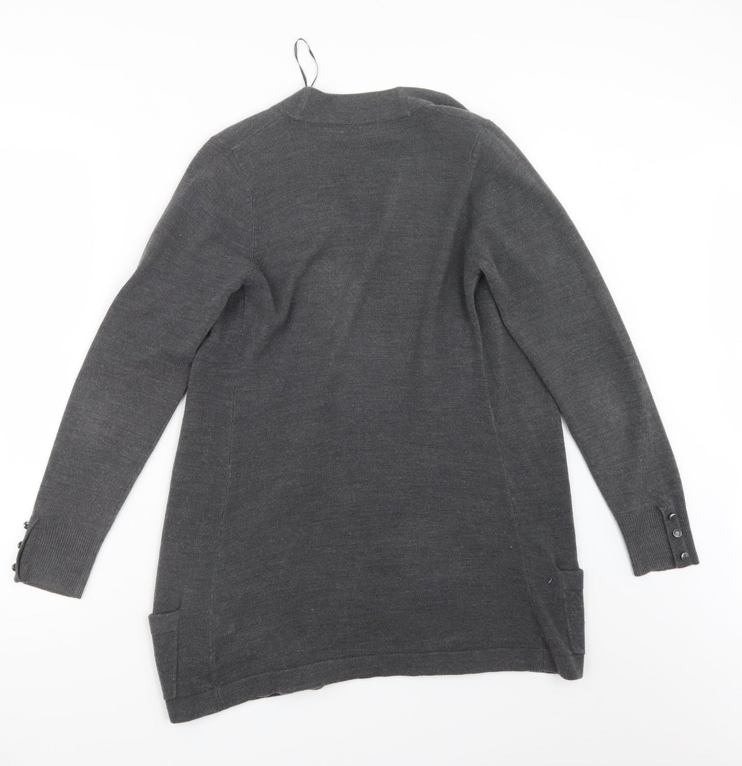 Marks and Spencer Womens Grey  Knit Cardigan Jumper Size 8