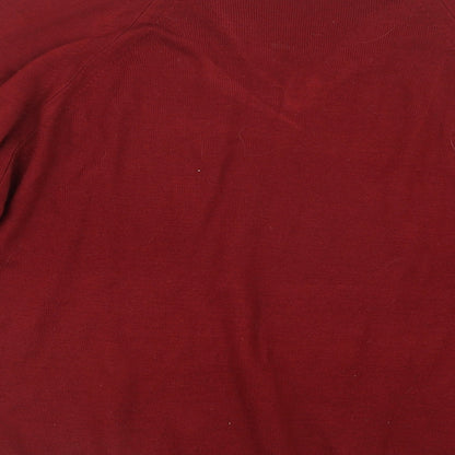 Simon Taylor Mens Red  Knit Pullover Jumper Size M