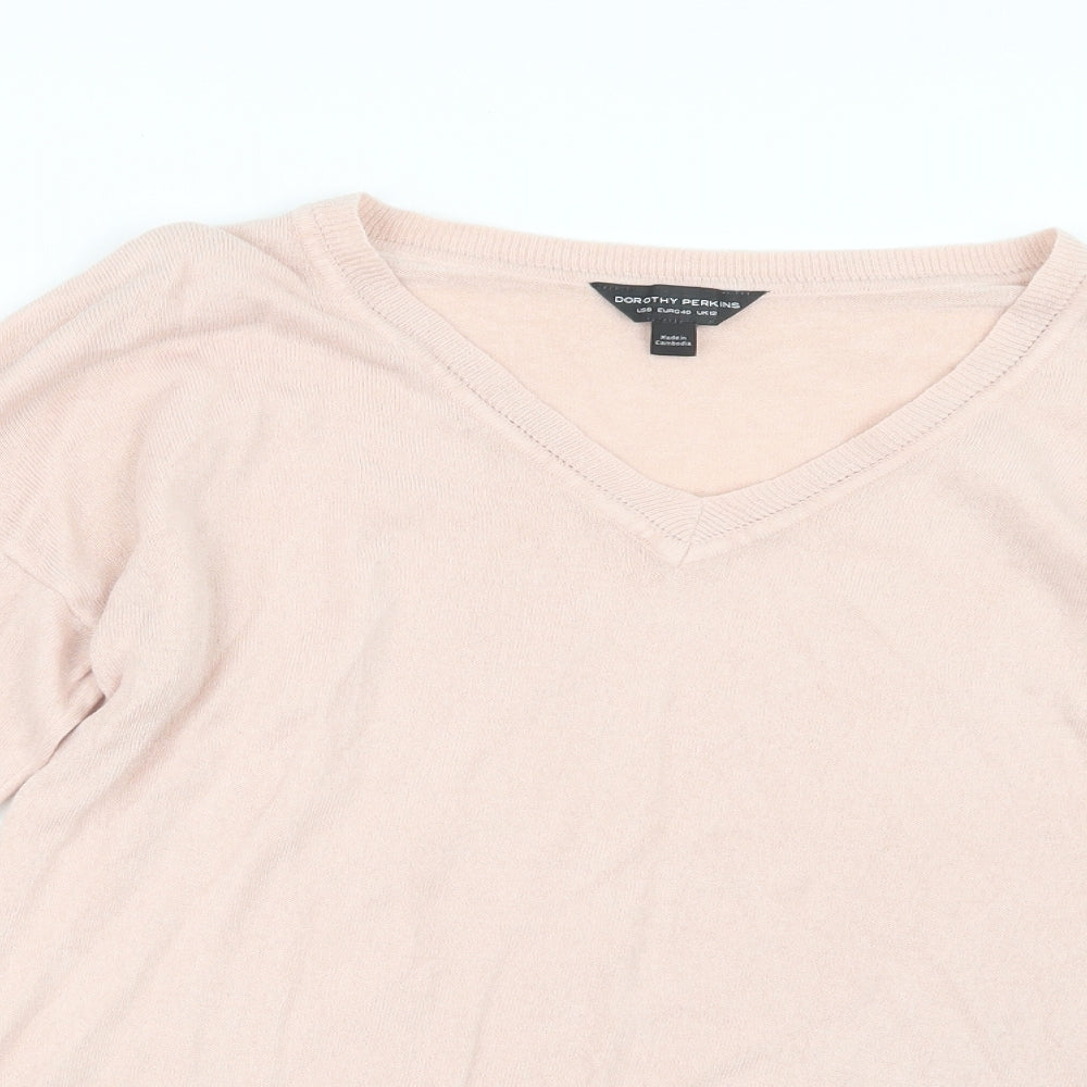 Dorothy Perkins Womens Pink  Knit Pullover Jumper Size 12