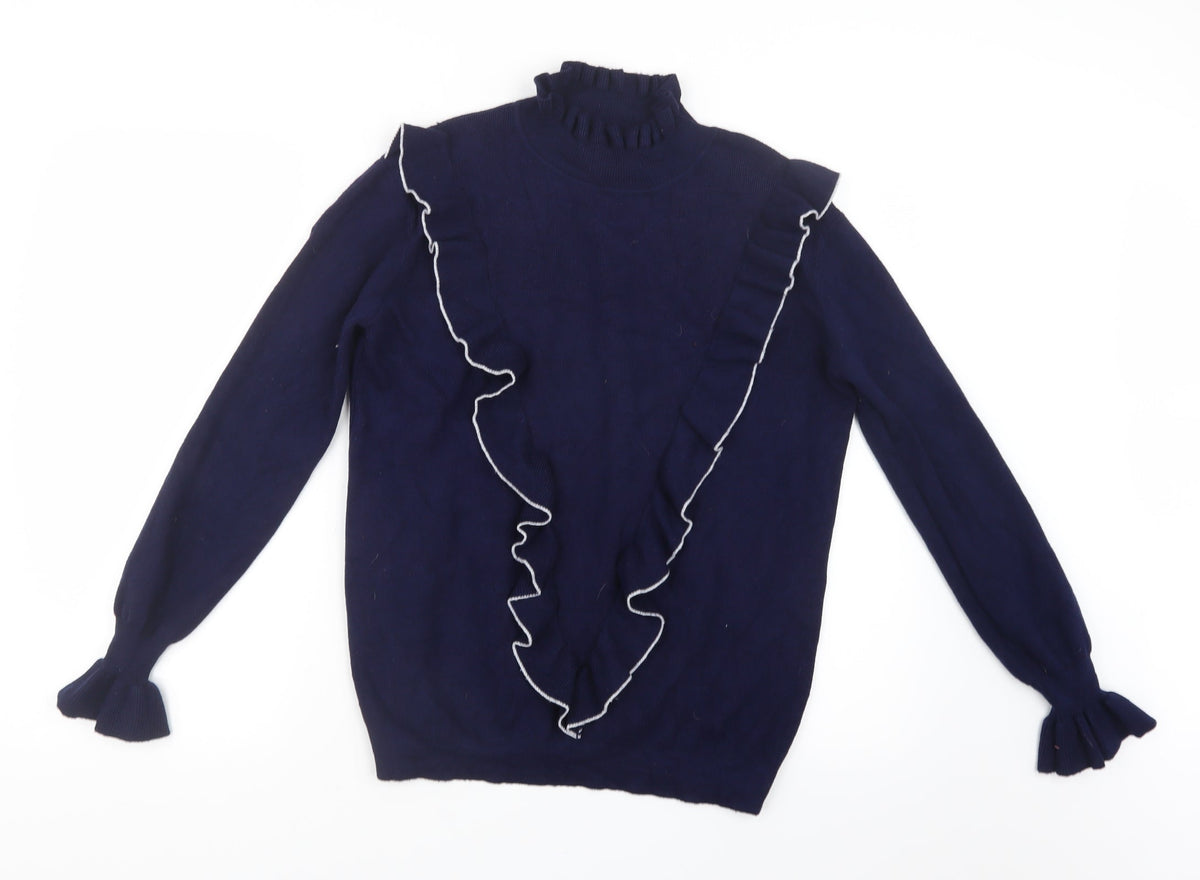 Sweewë Womens Blue Knit Pullover Jumper Size L