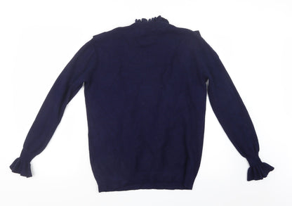 Sweewë Womens Blue Knit Pullover Jumper Size L