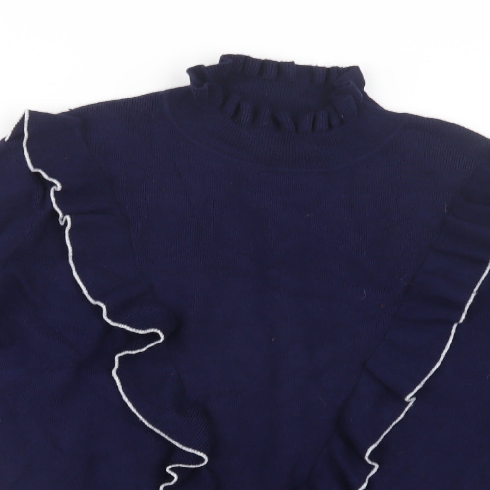 Sweewë Womens Blue Knit Pullover Jumper Size L