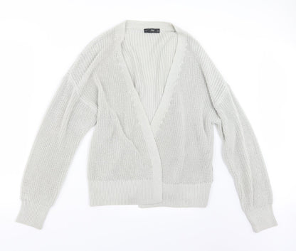 F&F Womens Grey  Knit Cardigan Jumper Size 14