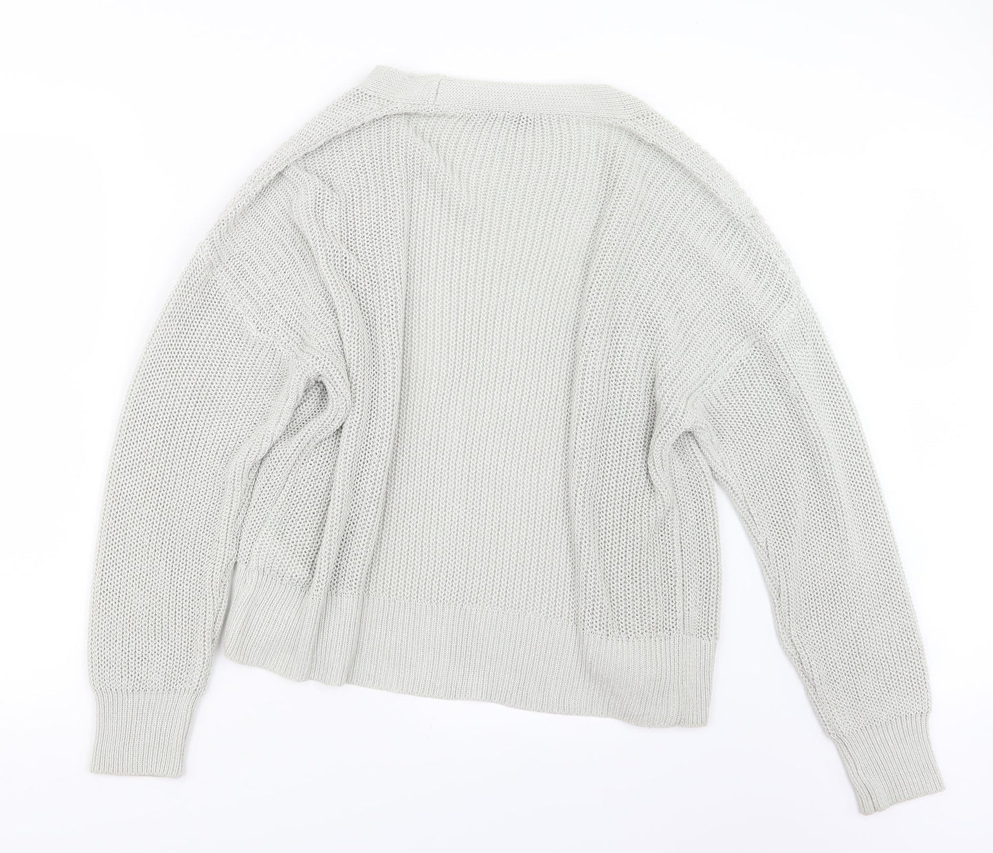 F&F Womens Grey  Knit Cardigan Jumper Size 14