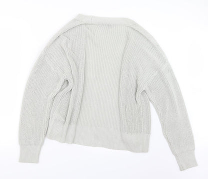 F&F Womens Grey  Knit Cardigan Jumper Size 14