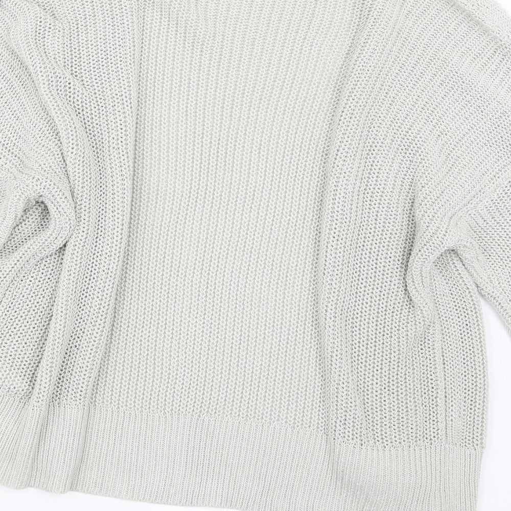 F&F Womens Grey  Knit Cardigan Jumper Size 14