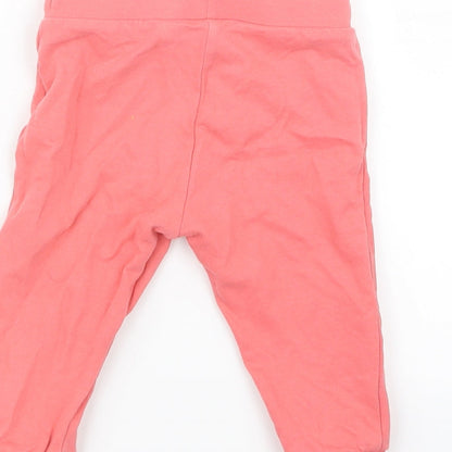 F&F Girls Pink   Jogger Trousers Size 6-9 Months