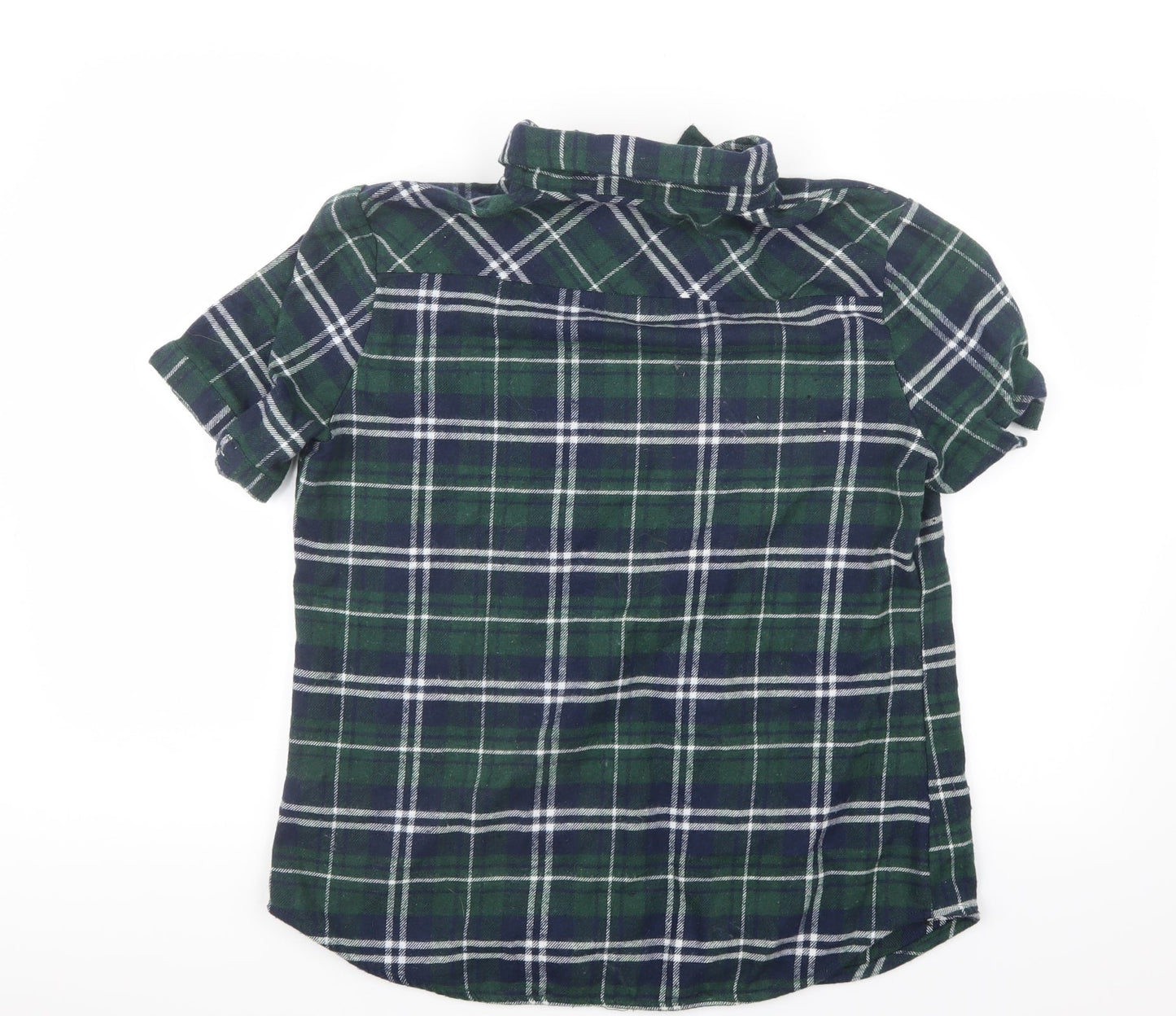 Mens UK Size L Measeor Blue  Button-Up Short Sleeve Casual Shirt