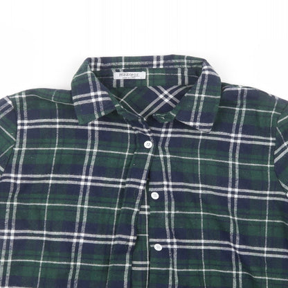 Mens UK Size L Measeor Blue  Button-Up Short Sleeve Casual Shirt