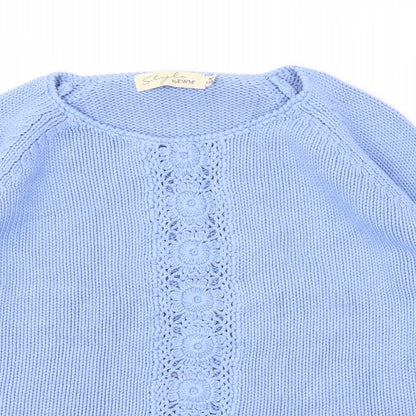 Style Womens Blue   Pullover Jumper Size M